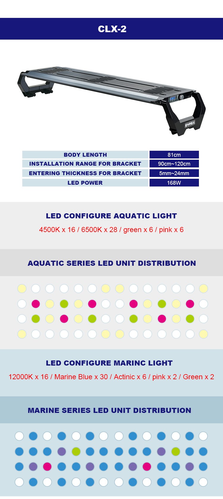 Programmable full spectrum sunrise and sunset coral reef used LED aquarium light