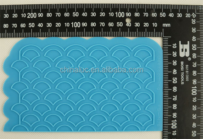Scalloped lattice mold 3D cake stencil for silicone cake decorating mold silicone fondant mold silicone onlay
