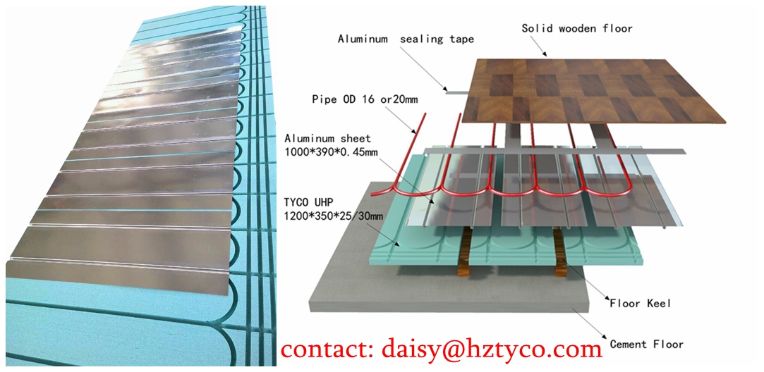 Expanded Polystyrene Foam Radiant Floor Heating Concrete Slab Thickness