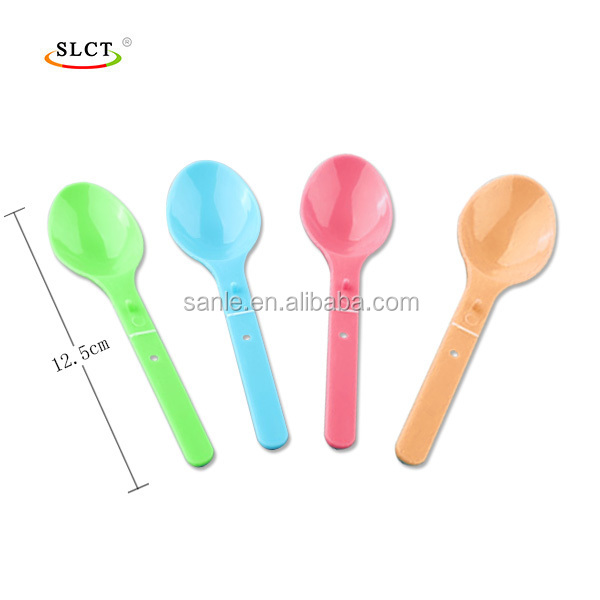 Hot colorful food grade pp plastic foldable spoon
