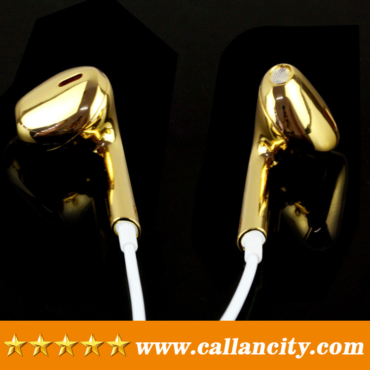Luxury Headphone 2016 24k Gold Wired Inear Earphones Buy Wired In