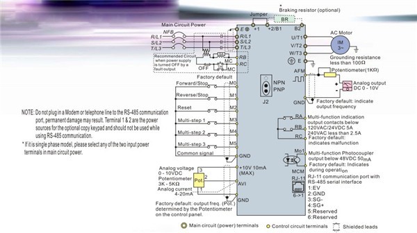 VFD002S21A-wiring