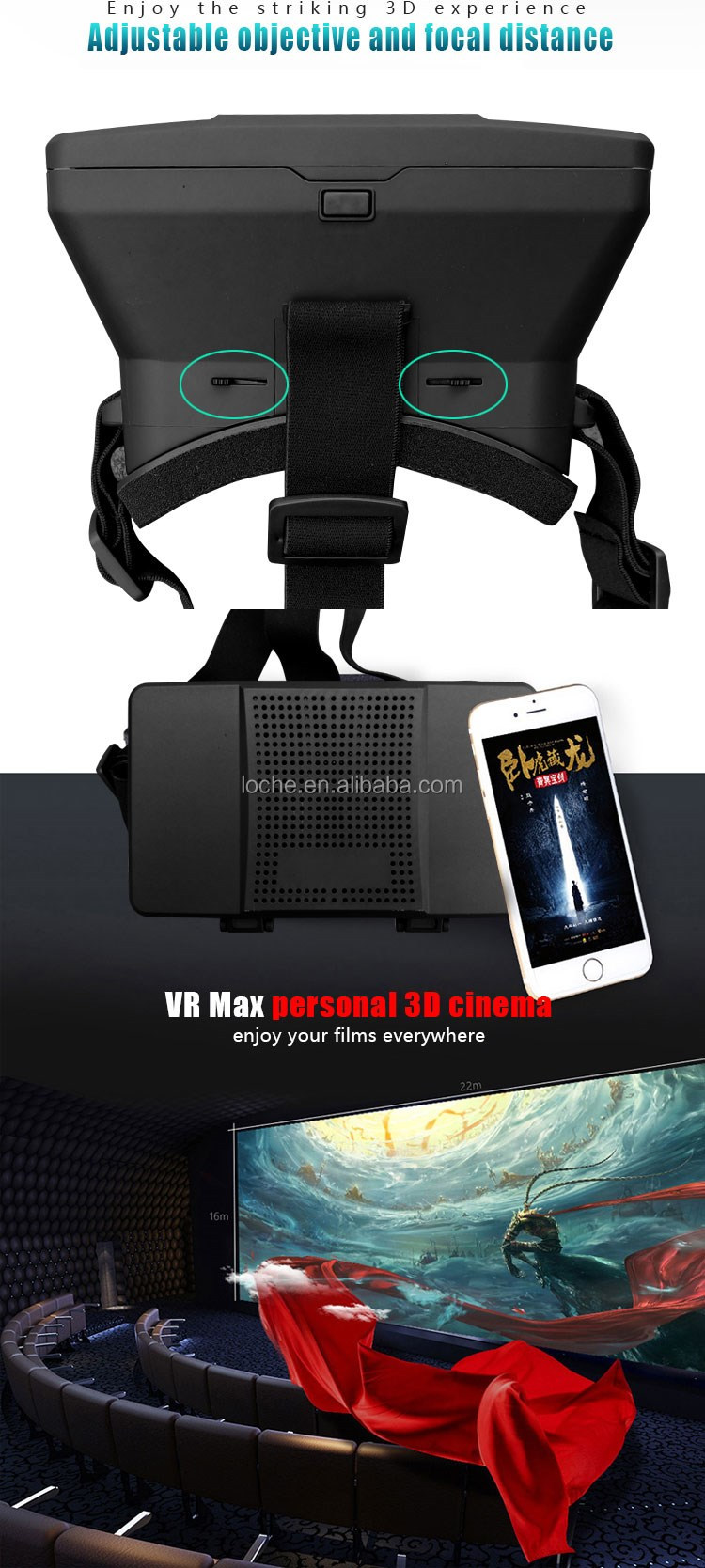 仮想現実メガネvr 3d用iphoneとandroidスマート電話仕入れ・メーカー・工場