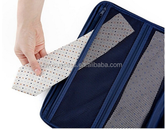 travel bag with tie organizer pouch