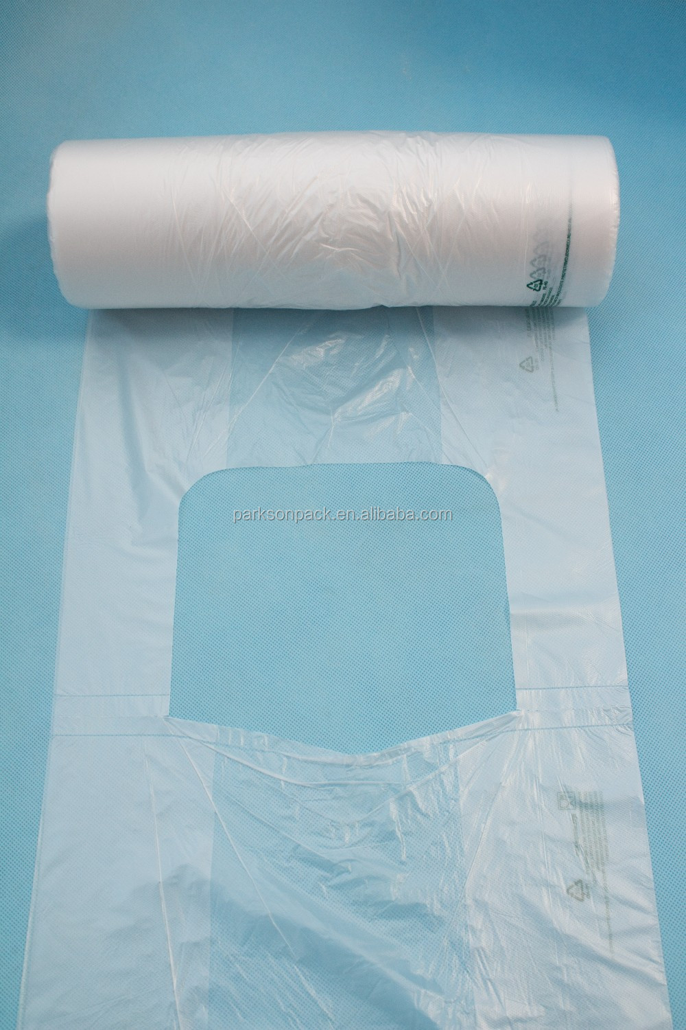 通関hdpeプラスチック運搬tシャツバッグ、スーパーマーケットのショッピングバッグ/仕入れ・メーカー・工場