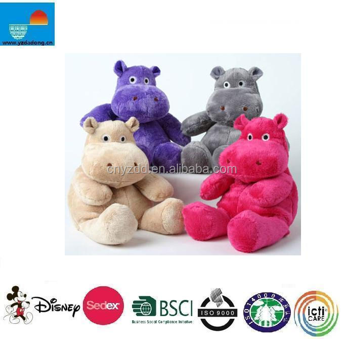 stuffed hippo/stuffed animals hippo/soft hippo toy