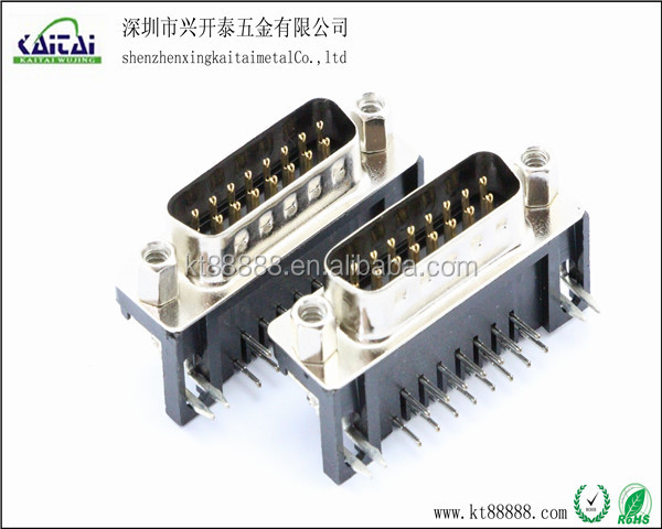 D-sub15pオスネジ付き90度のコネクタ仕入れ・メーカー・工場