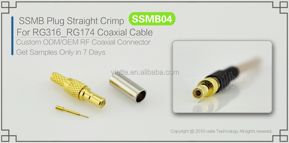Ssmbプラグ/tncオスrg6jack/メス圧着同軸cableconnectorsrg316_rg174のための仕入れ・メーカー・工場