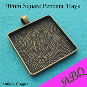 30mm square pendant trays ac 1