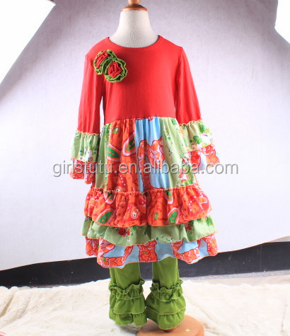 2015春最新ファッションゴージャスな花柄のフリル綿女の子ブティックドレスの子の衣装デザイナーの赤ちゃんの服の女の子問屋・仕入れ・卸・卸売り