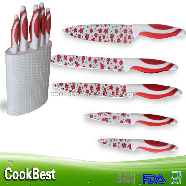 color knife set with PP handle of 5問屋・仕入れ・卸・卸売り