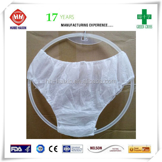Nonwoven Disposable Underwear White Color With Elastic Latex Free Buy