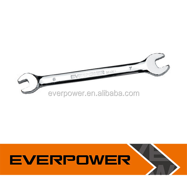 6*7mm1/4''*5/16'' ダブルエンドレンチ、 クロームメッキダブルエンド曲がったリングスパナ、 使用するツール熱い販売問屋・仕入れ・卸・卸売り
