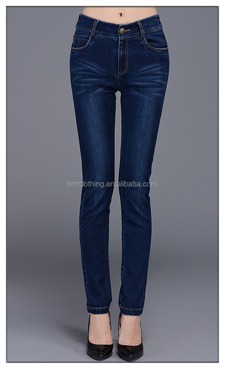 ファッションスリムストレート2015最新カスタム長いブルースキニーデニムの女性のジーンズやデニムジーンズ安いホットセクシーな女の子のジーンズ仕入れ・メーカー・工場