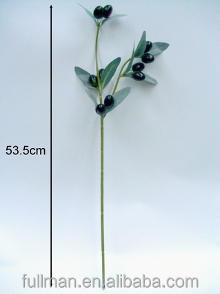 人工植物茎h53.5cm2黒オリーブの枝仕入れ・メーカー・工場