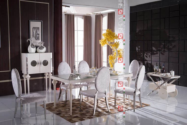 Vidrio moderna mesa comedor 6 sillas/moderna mesa comedor sillas ...