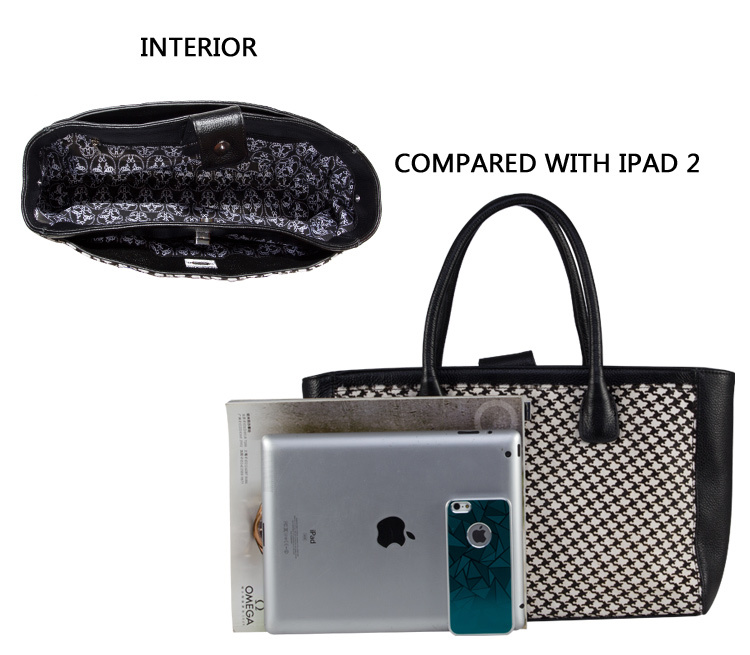 キャンバスとレザー製品輸入中国竹2014年最新のデザインのバッグの女性のハンドバッグ問屋・仕入れ・卸・卸売り