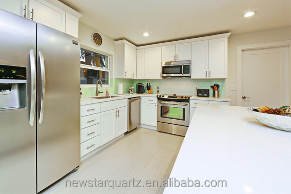 Luxe quartz witte moderne bar voor aanrecht in de keuken ...
