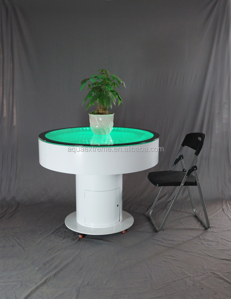 美しいバッテリードライバー丸棒のテーブル、 幻想的なledライトと水バブル移動テーブル仕入れ・メーカー・工場