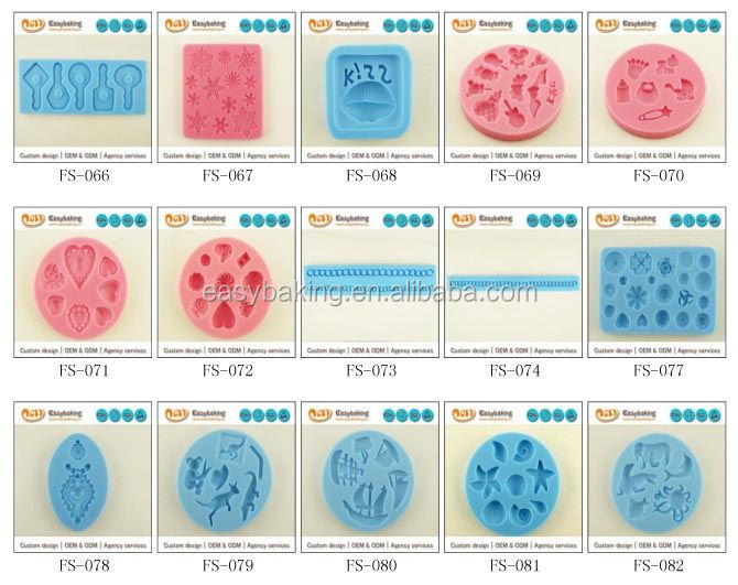 Wholesale custom 3D button silicone molds for fondant cake decorating
