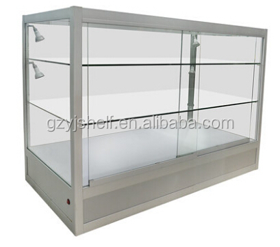 Tempered Glass Shelf Metal Cabinets With Glass Sliding Door Metal