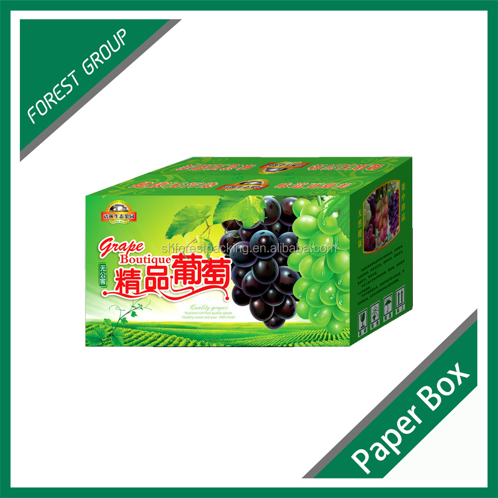 fashion new arrival fresh fruit packing grapes packing box