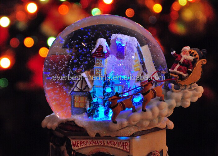ロマンチックなクリスマス雪クリスタルボールオルゴール回転ライトを点滅、 誕生日バレンタイン55-2-1ガールフレンドの贈り物問屋・仕入れ・卸・卸売り