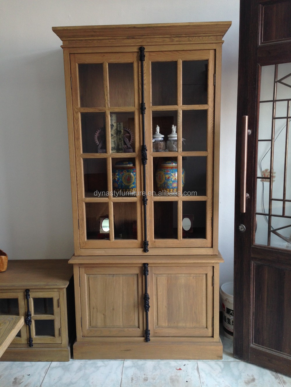 Vintaged rustieke meubels keuken meubelen teruggewonnen hout kast ...