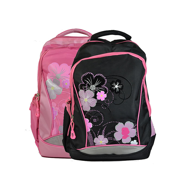 Durable Hot Selling Export Quality School Bags For Girls Pink Black