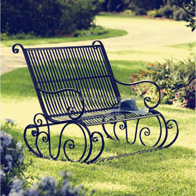 Outdoor Patio Furniture Decorative Wrought Iron Garden Rocking