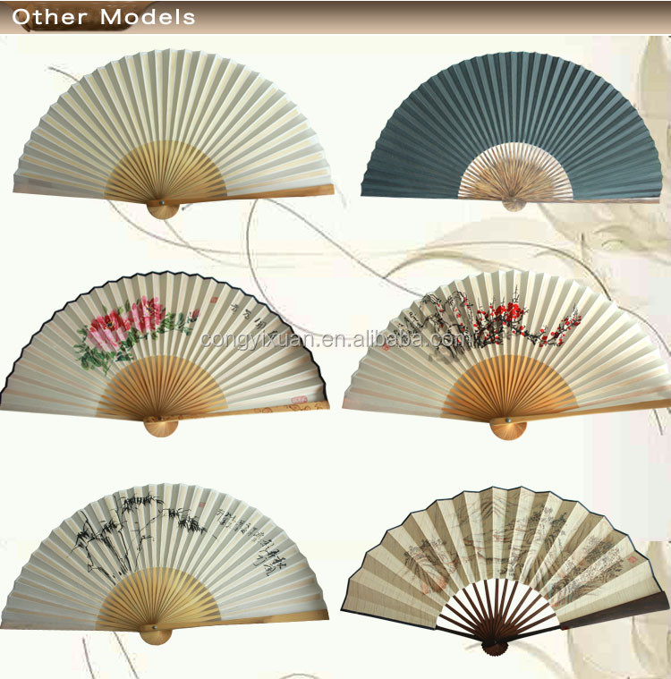 中国の伝統的な美術工芸品竹や草リネンカスタム手作りファン仕入れ・メーカー・工場