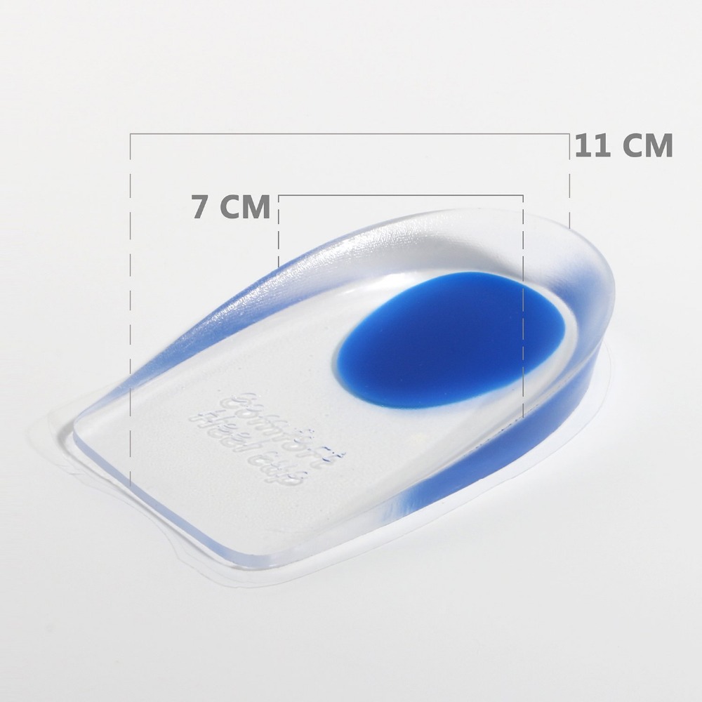 Silicone Gel Heel Pad Cups Ankle Heel Pain Relief Cushion Shock Absorb