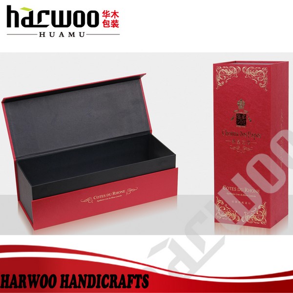 Classical red wine packing box made by cardboard