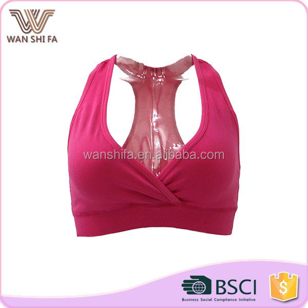 Cheap wholesale pink sexy yoga sports seamless tube bra nude