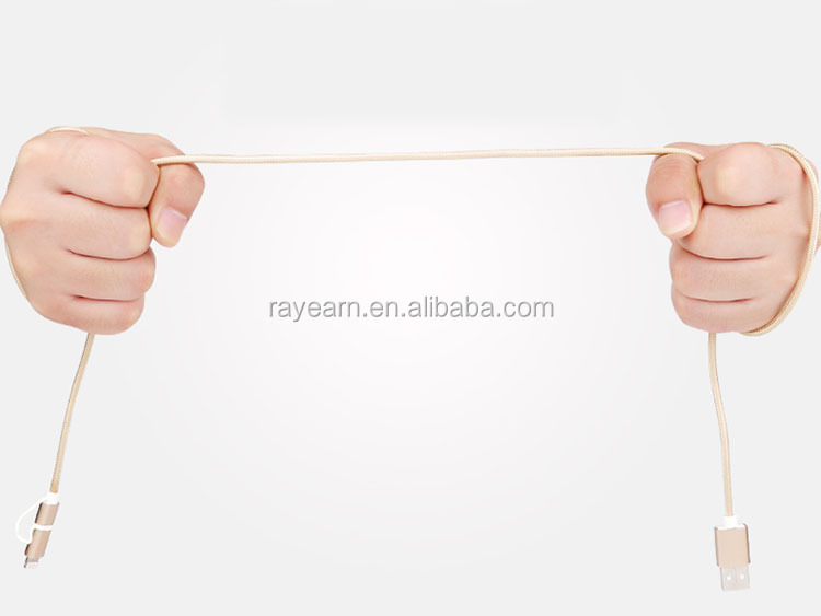 新しい到着のアルミ合金2reyonin1appleのiphone用usbデータケーブルusbotgケーブル6s/編組usb充電ケーブル仕入れ・メーカー・工場