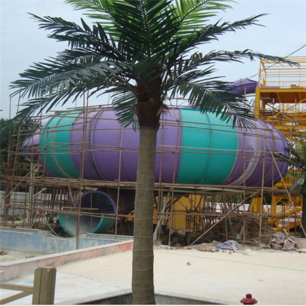 2014 wholesale cheap price playground/beach/swimming pool outdoor landscaping UV protective fiberglass artificial coconut tree