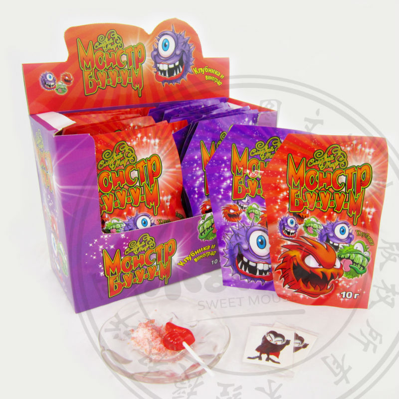 Nice design magic lollipop popping candy with tattoo