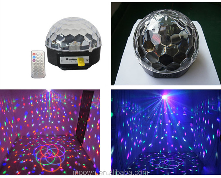 安い価格のディスコクリスタルmp3rgbledマジックボールの光リモコン付き仕入れ・メーカー・工場