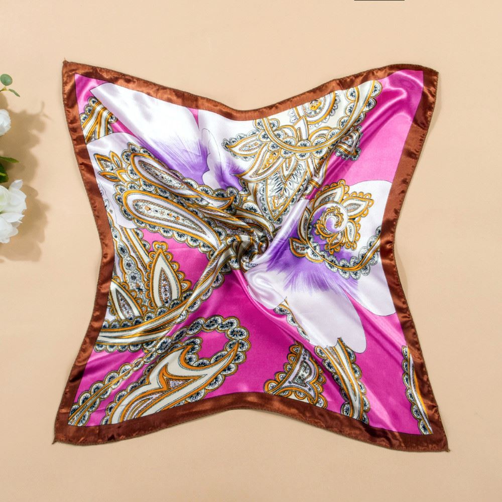 女性のヒジャーブ50*50cm高品質真似サテンの正方形のスカーフシルクサテンのスカーフショール2014年sq-002ファッションスタイル