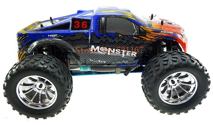 Wholesale HSP Rc Truck 1/10 4wd Nitro Gas Power Off Road Monster Truck Remote Control Car High