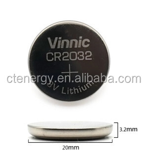 工場直接配達vinnicブランドcr2032電池でボタン電池高電圧3v210ミリアンペア時仕入れ・メーカー・工場