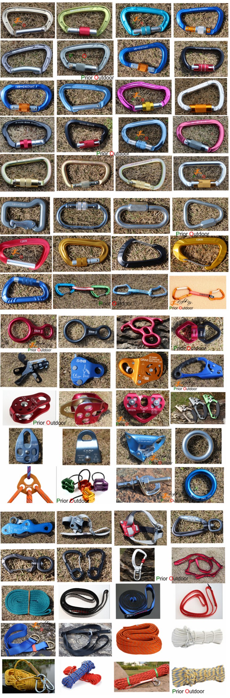 新しい高強度35knでありオートロックカラビナ鋼ラウンド形状ロッククライミングカラビナ安全カラビナフックバルク&カスタム仕入れ・メーカー・工場