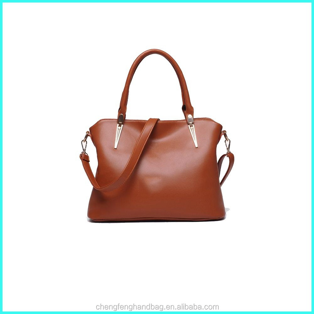 2015 new fashion lady promotion custom leather tote bag