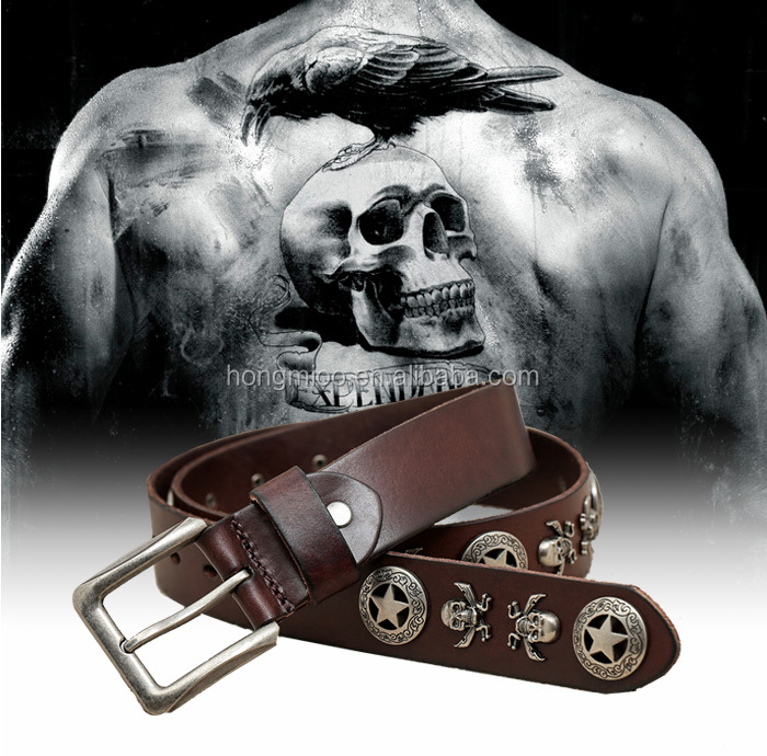 rock punk belt Skull cowboy belt decorated belt仕入れ・メーカー・工場