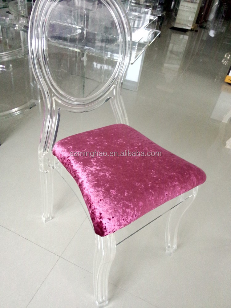 Clear Acrylic Lucite Dining Chair With Cushion Wedding Chairs