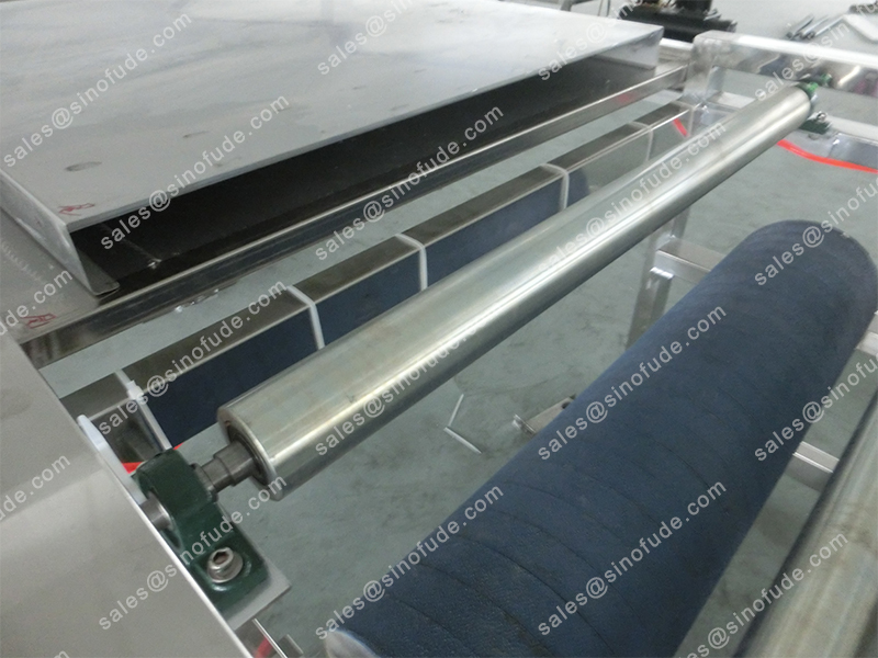 small chocolate enrober with cooling tunnel
