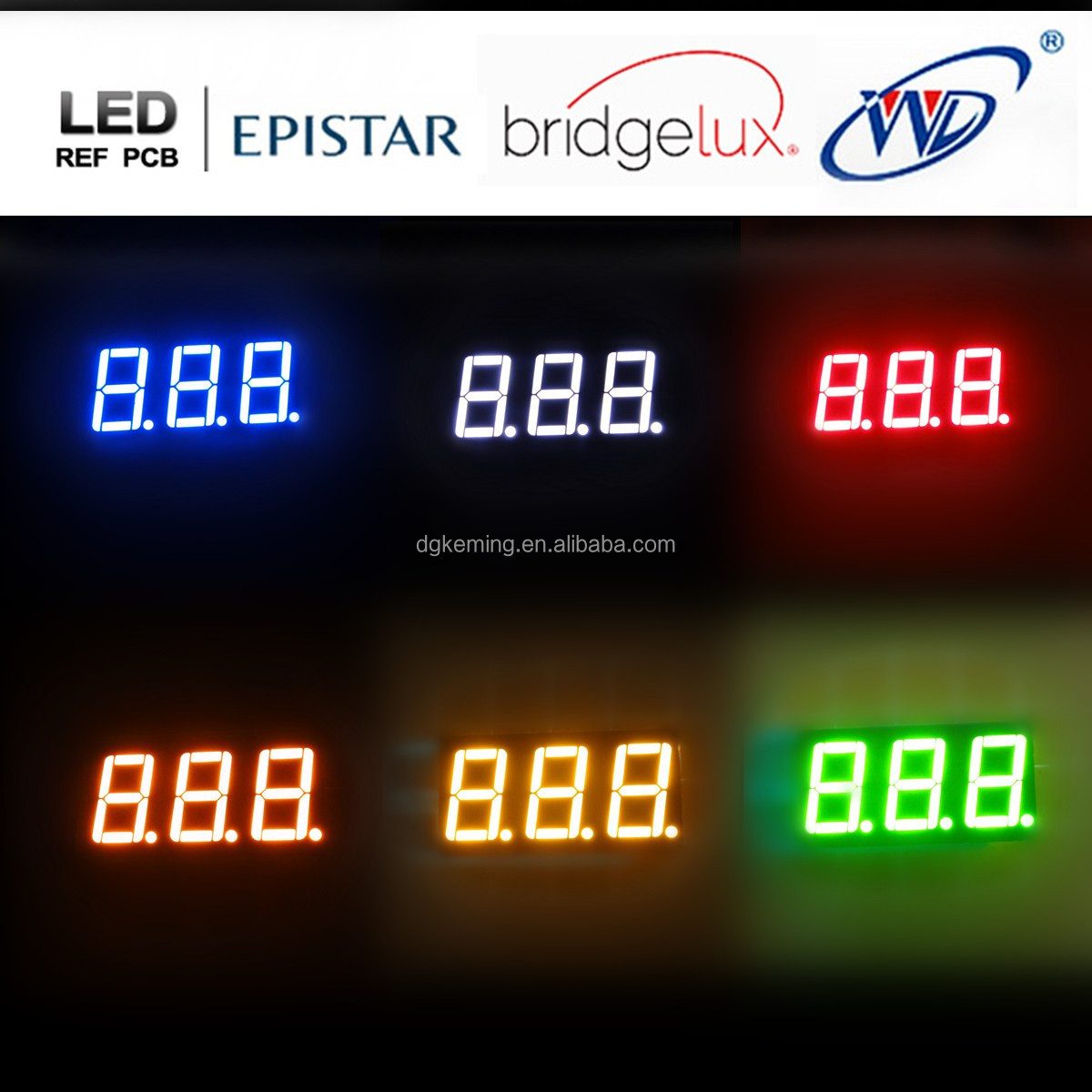 0.56 inch 3 digit super red 3 numbers led 7 segment led display