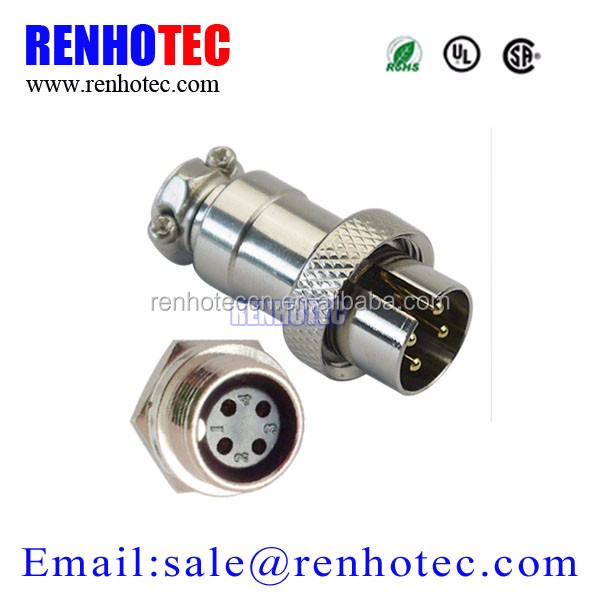 16MM reverse assembling 4pin circular connectors
