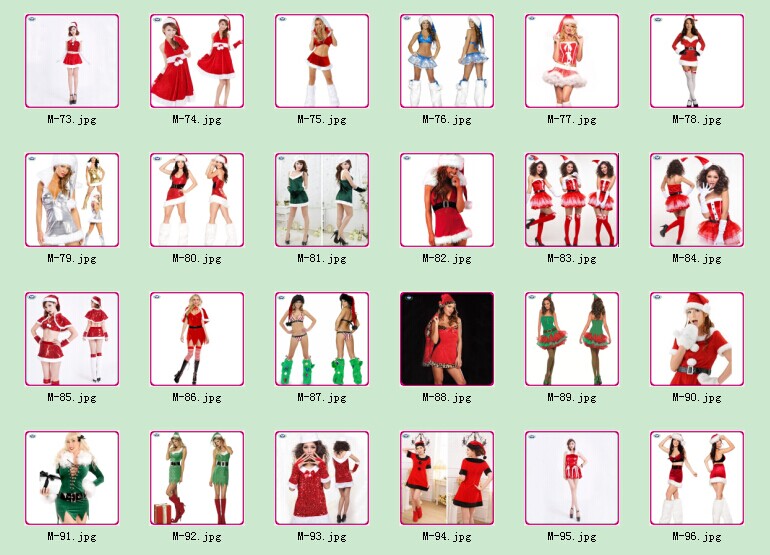 卸売サンタクロース衣装赤2個セクシーサンタクロース衣装女性問屋・仕入れ・卸・卸売り