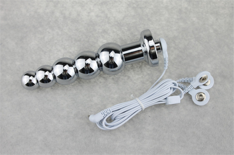 Metal Electric Shock Pulse Therapy Massage Screw Anal Plug Adult